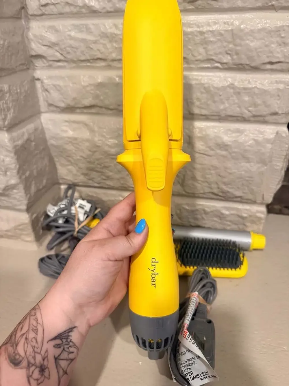 Drybar 3-Piece Hair Styling Tools Straight Shot Blow-Drying Flat Iron Brush